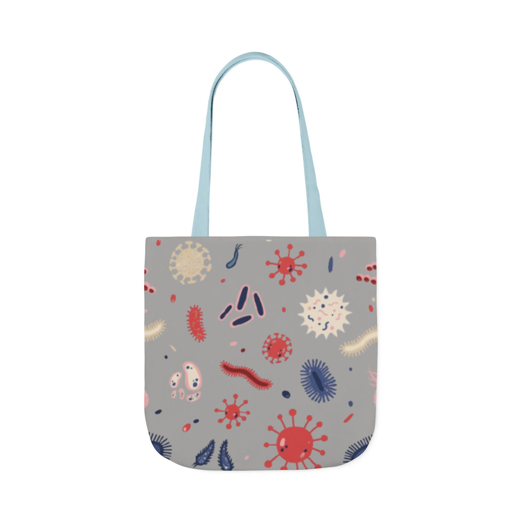 Microbe Pattern Canvas Tote Bag