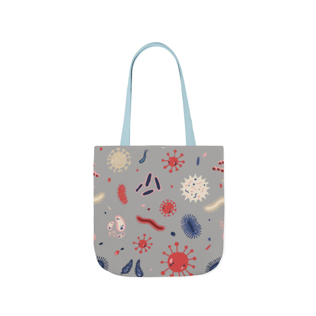 Microbe Pattern Canvas Tote Bag