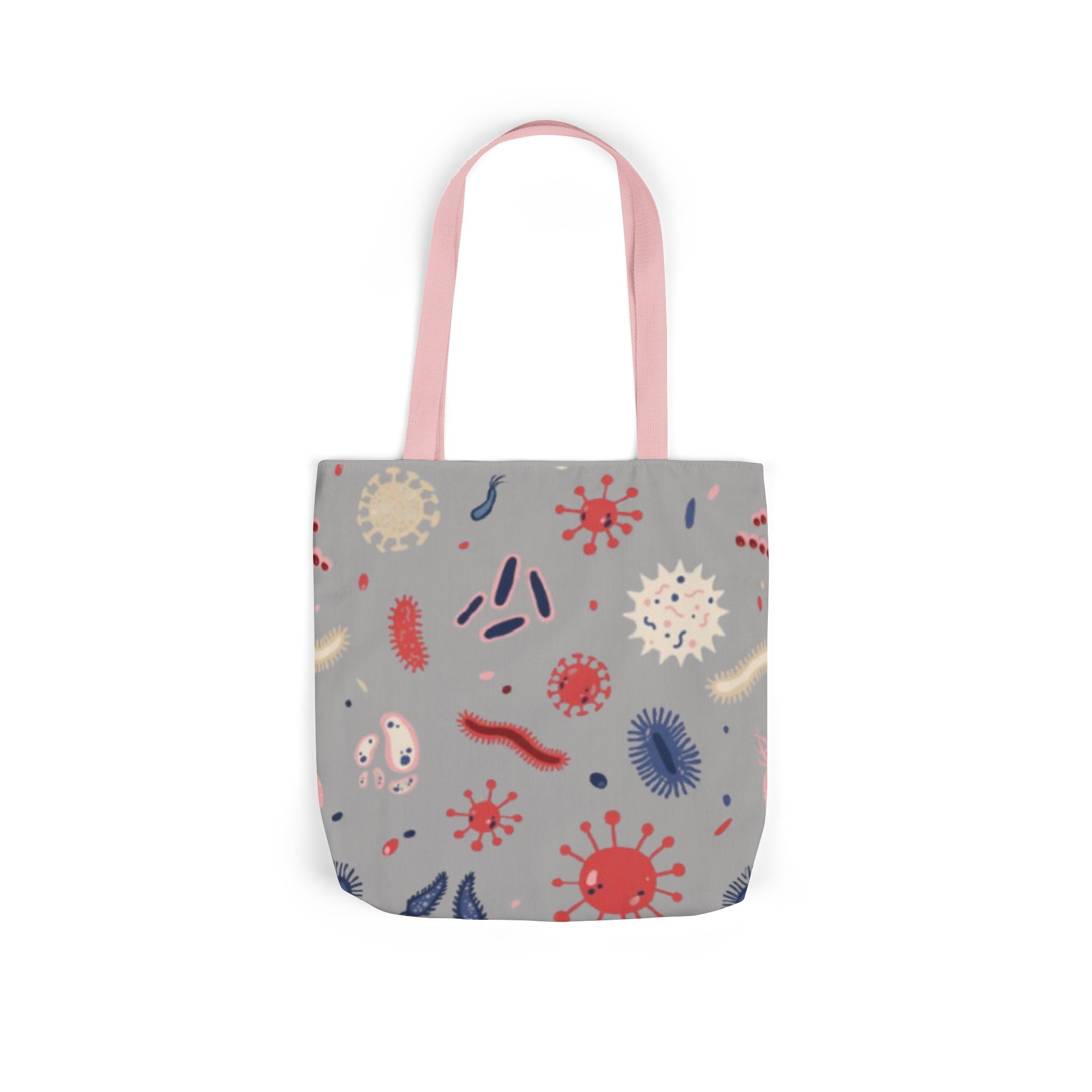 Microbe Pattern Canvas Tote Bag