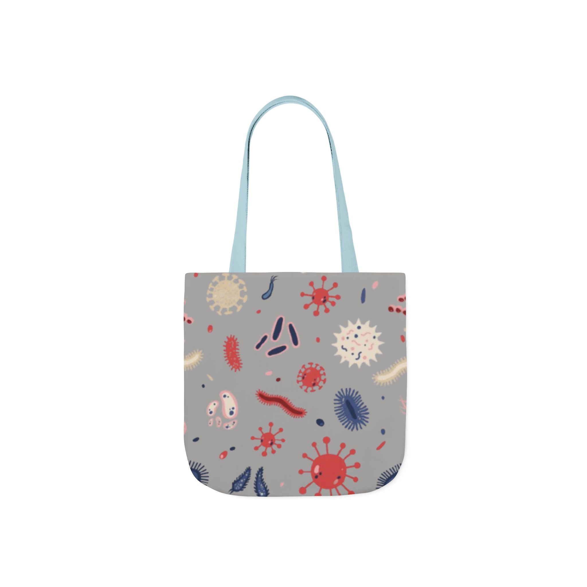 Microbe Pattern Canvas Tote Bag