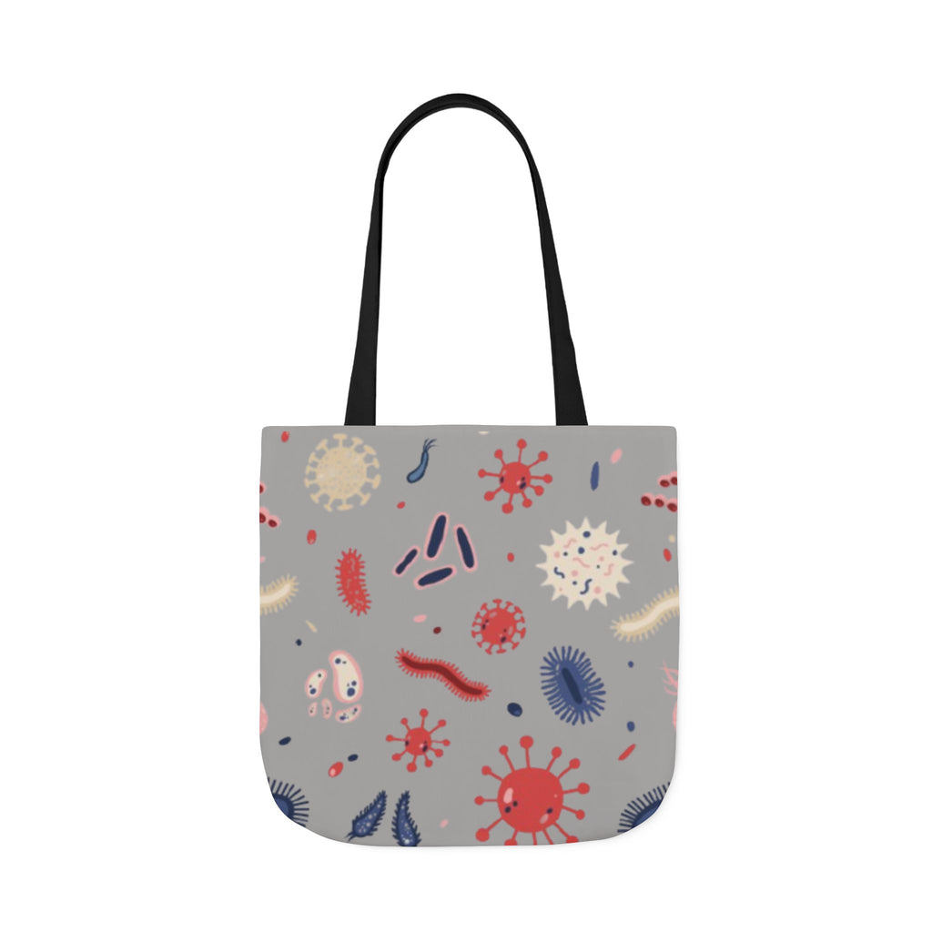 Microbe Pattern Canvas Tote Bag