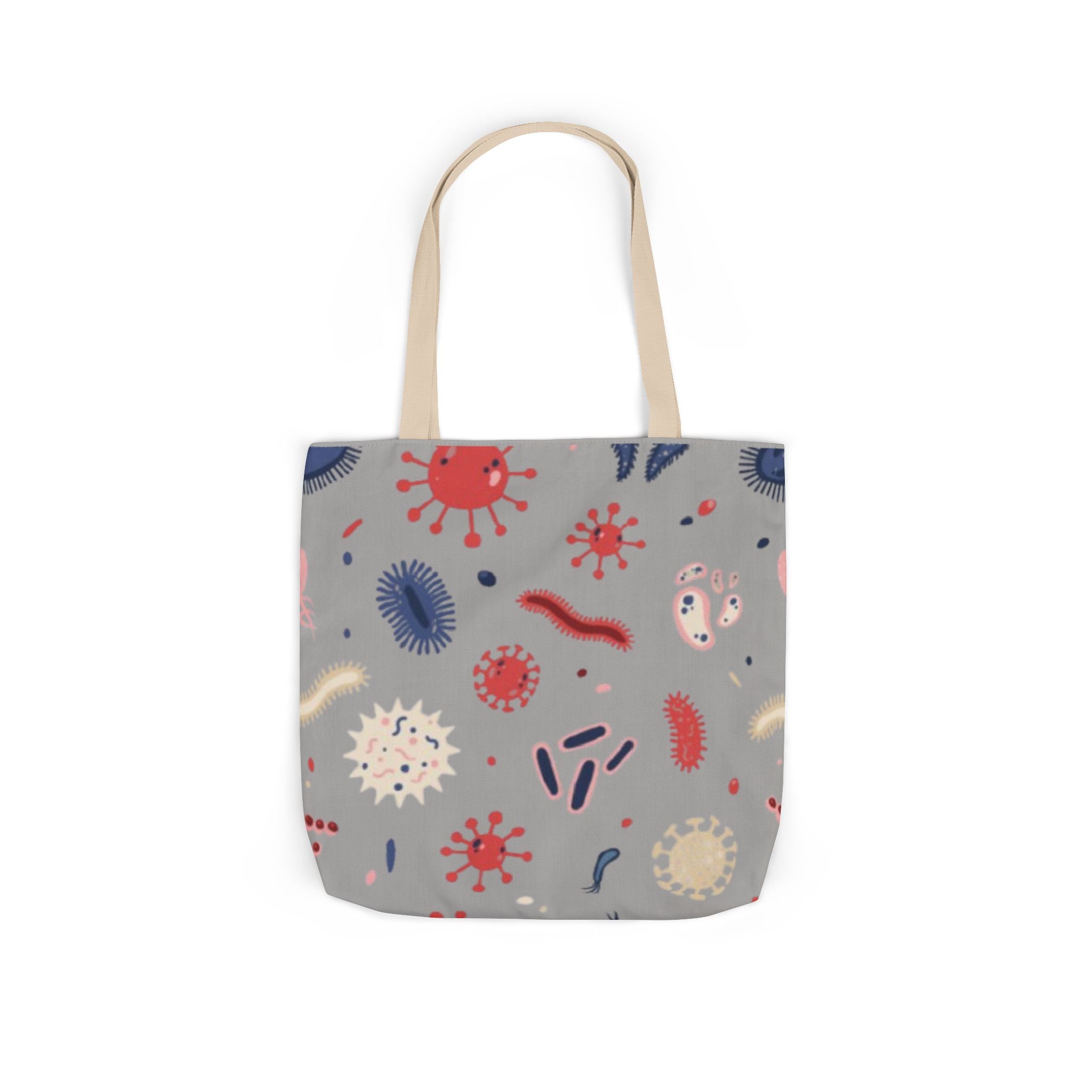 Microbe Pattern Canvas Tote Bag