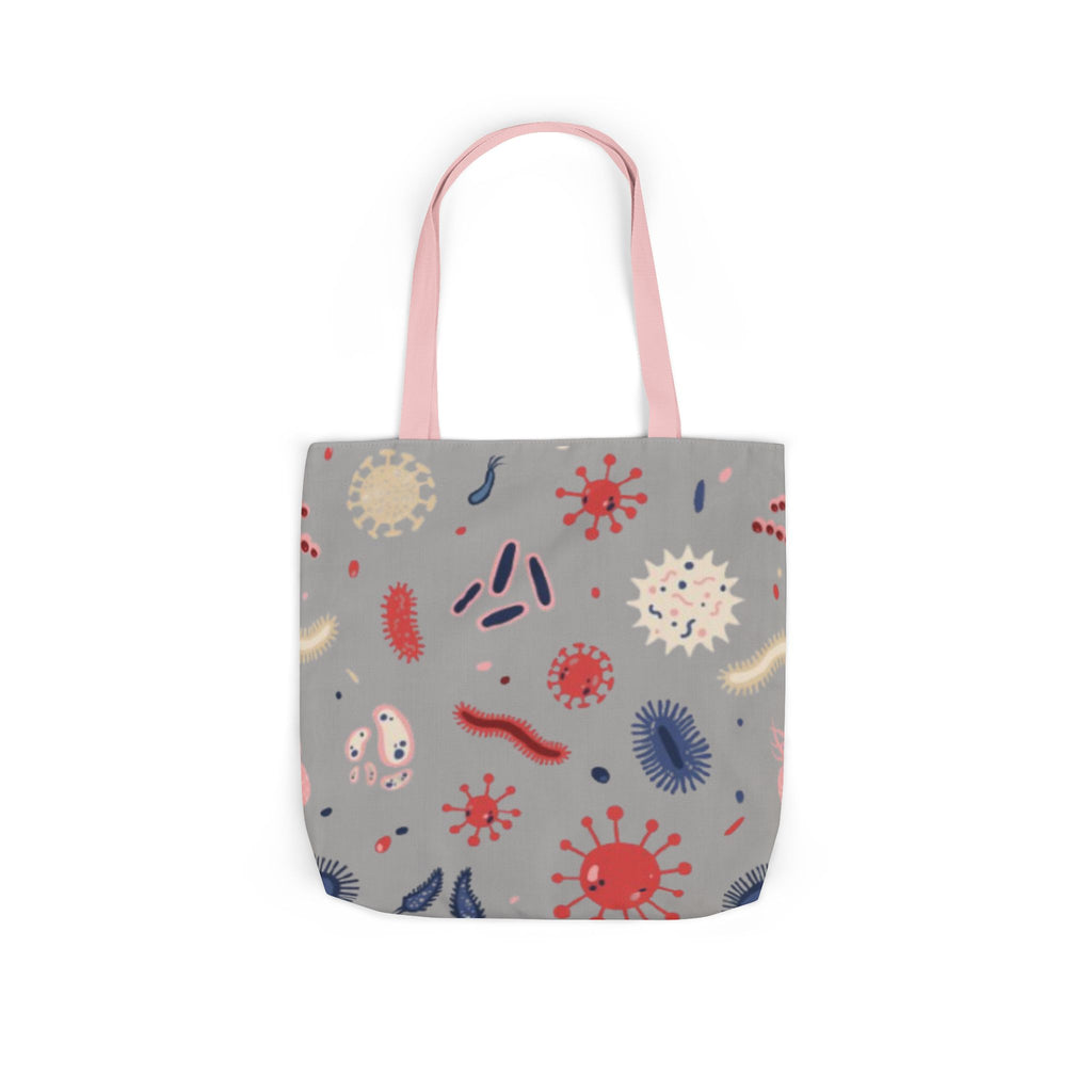 Microbe Pattern Canvas Tote Bag