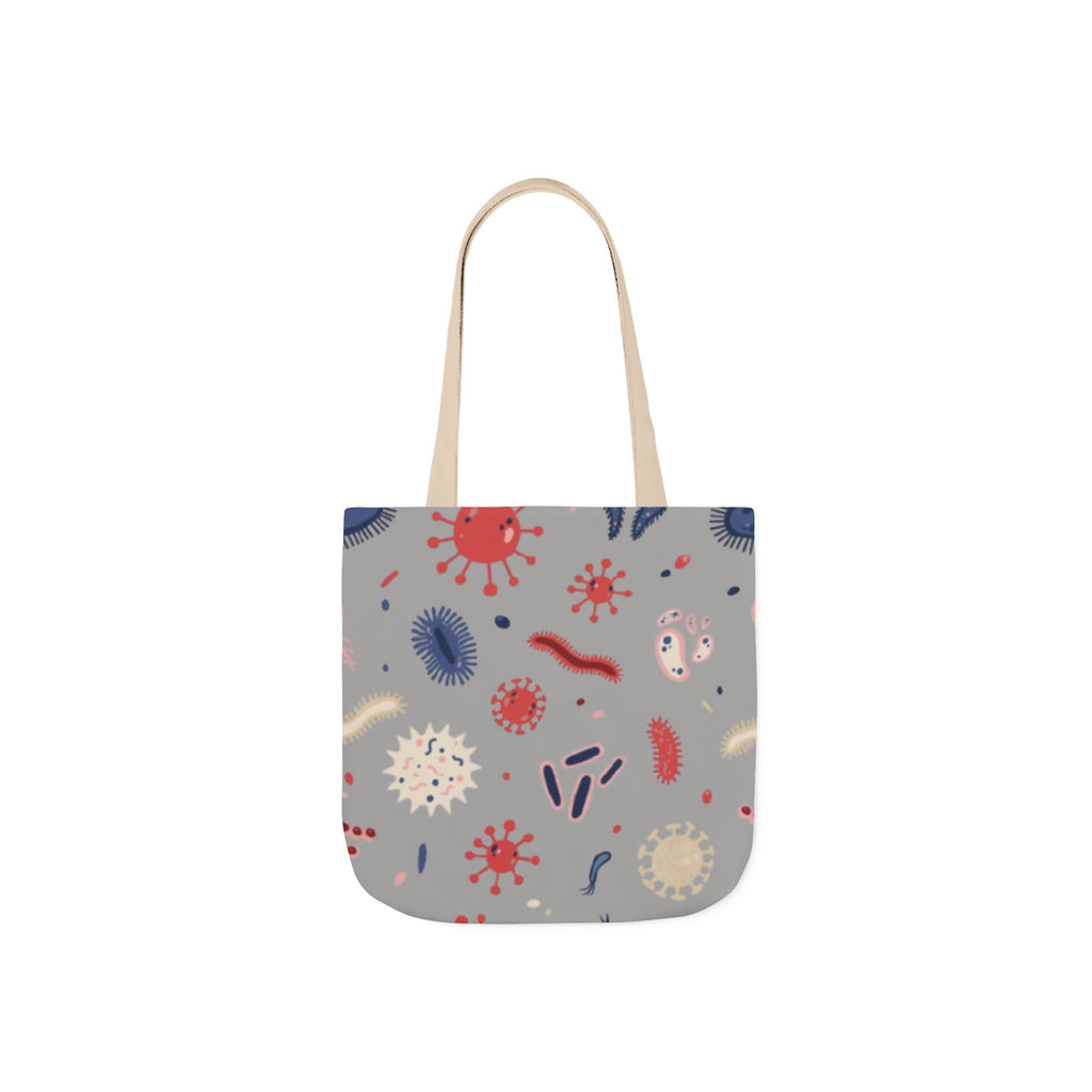 Microbe Pattern Canvas Tote Bag
