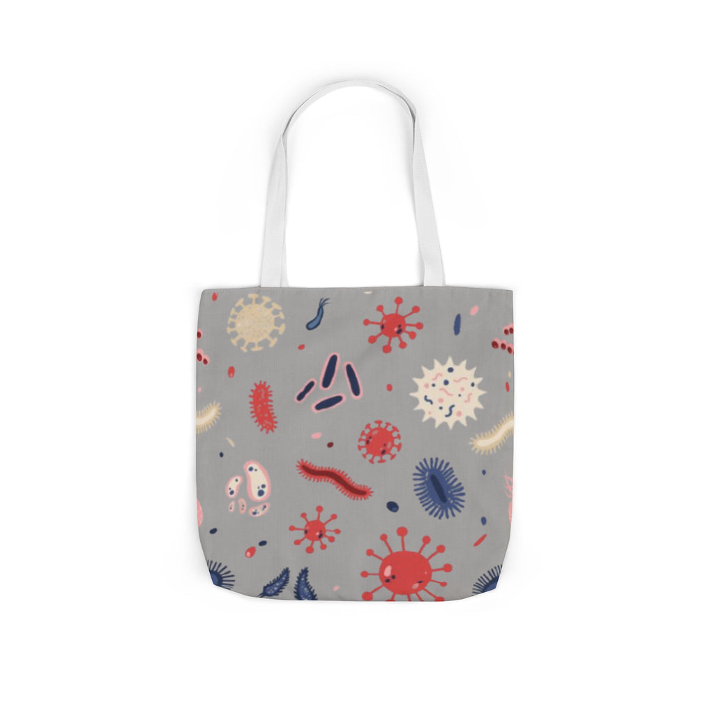 Microbe Pattern Canvas Tote Bag