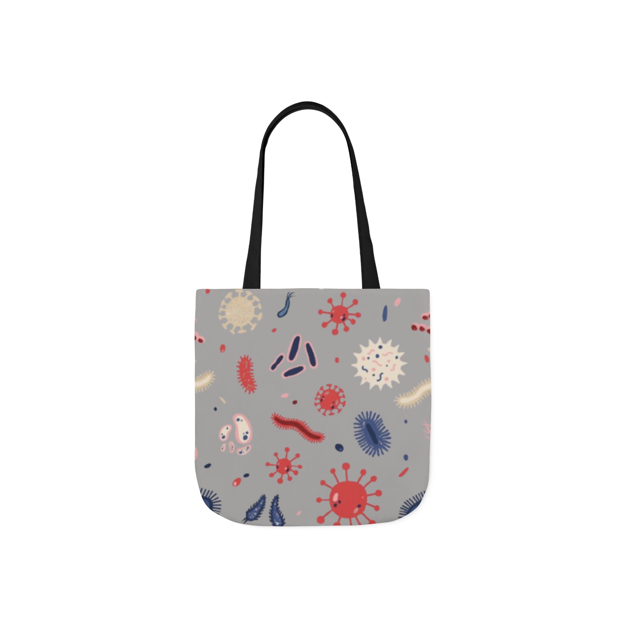 Microbe Pattern Canvas Tote Bag