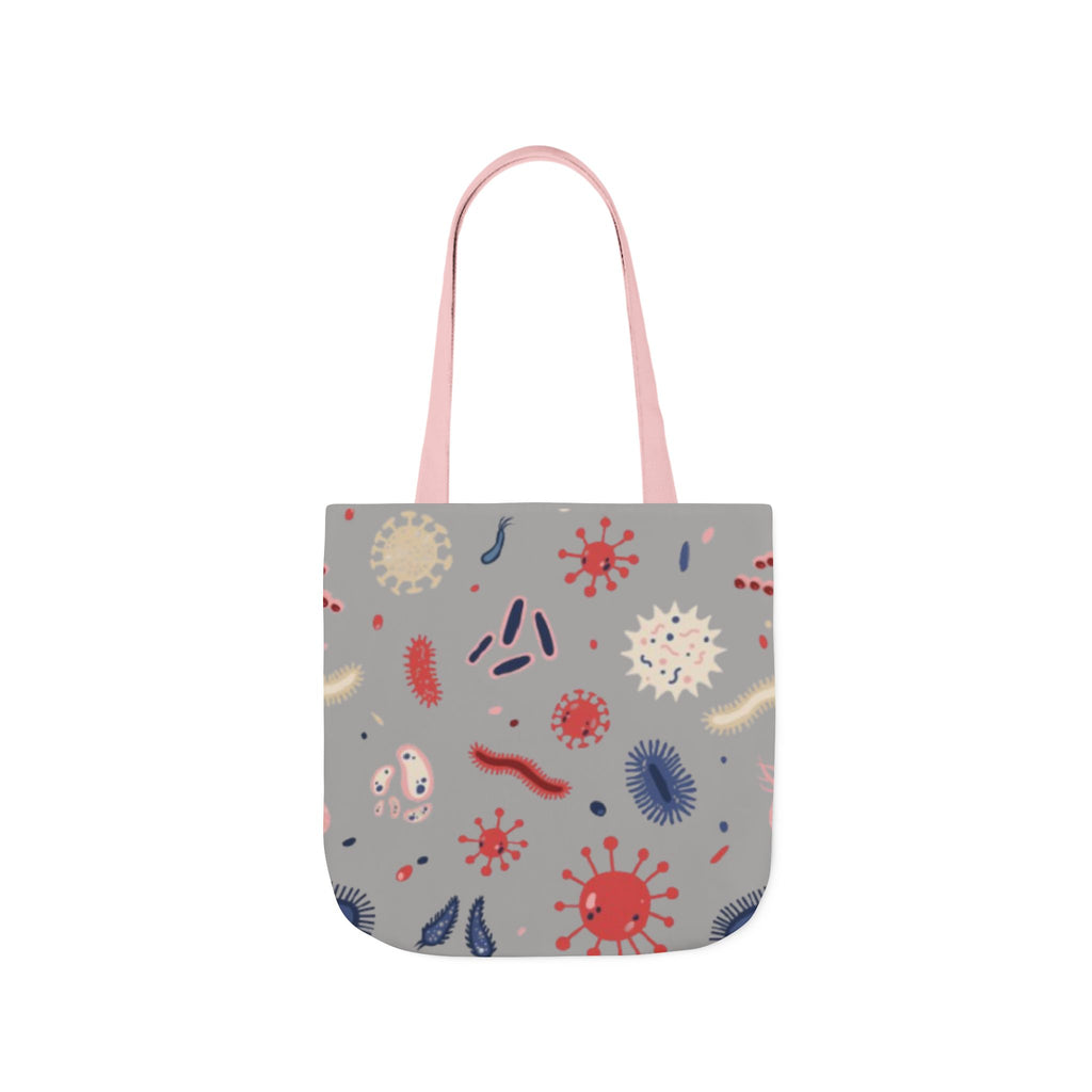 Microbe Pattern Canvas Tote Bag