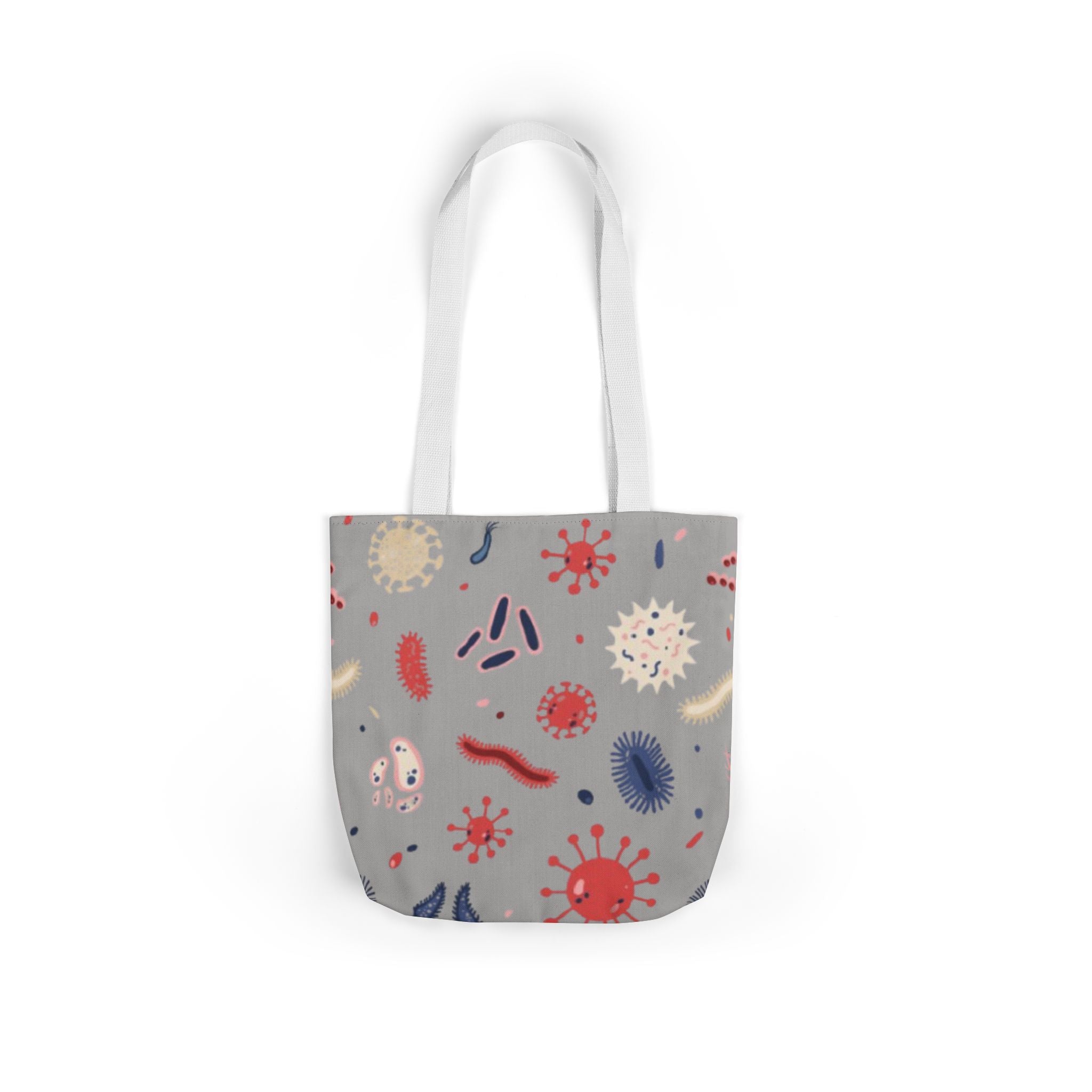 Microbe Pattern Canvas Tote Bag