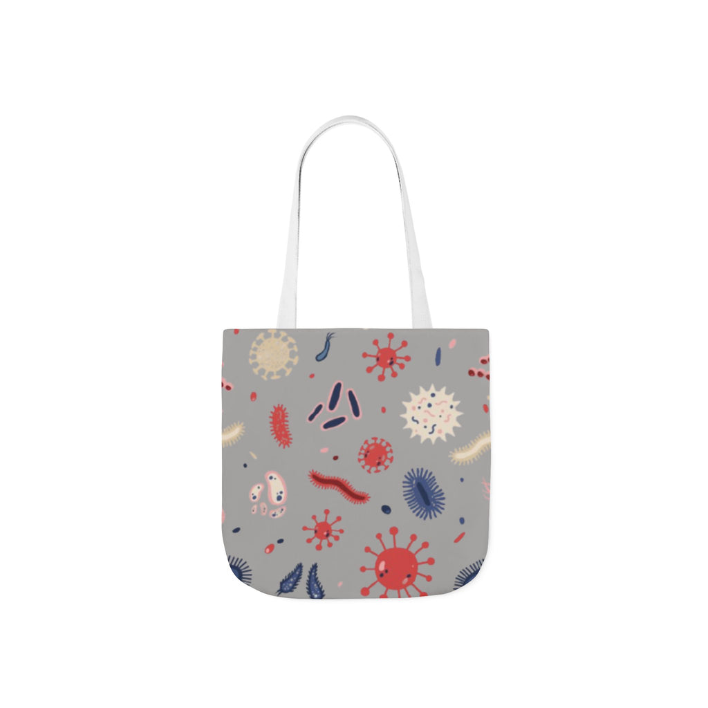 Microbe Pattern Canvas Tote Bag