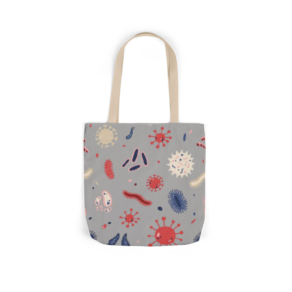 Microbe Pattern Canvas Tote Bag