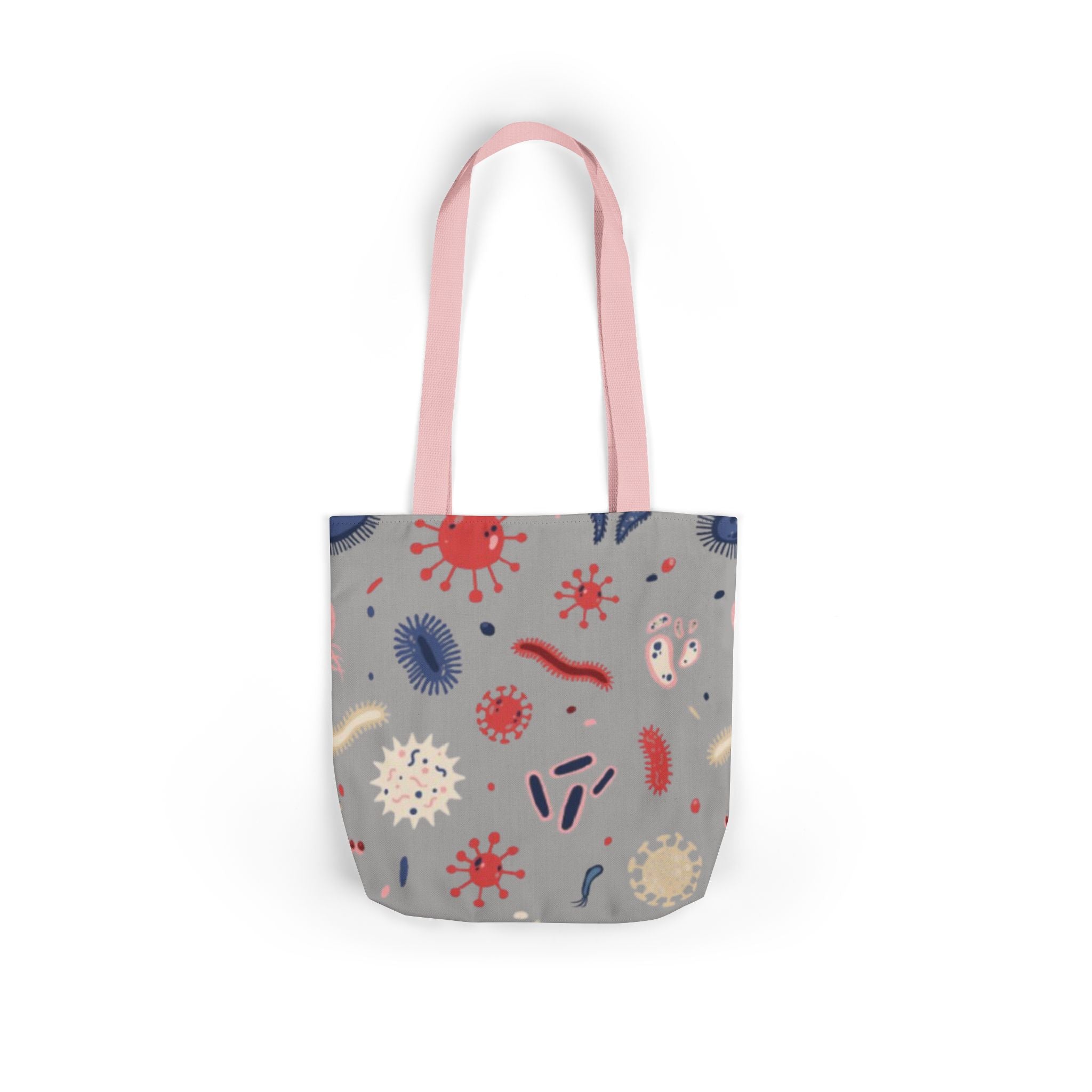 Microbe Pattern Canvas Tote Bag