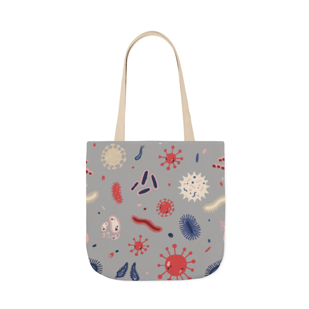 Microbe Pattern Canvas Tote Bag