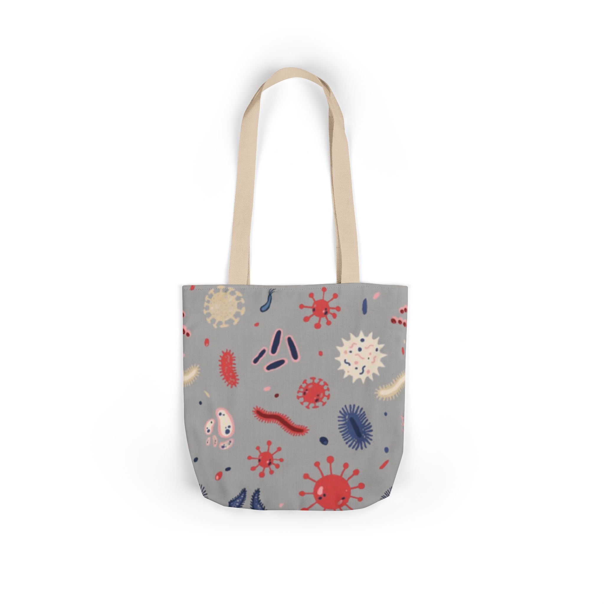 Microbe Pattern Canvas Tote Bag
