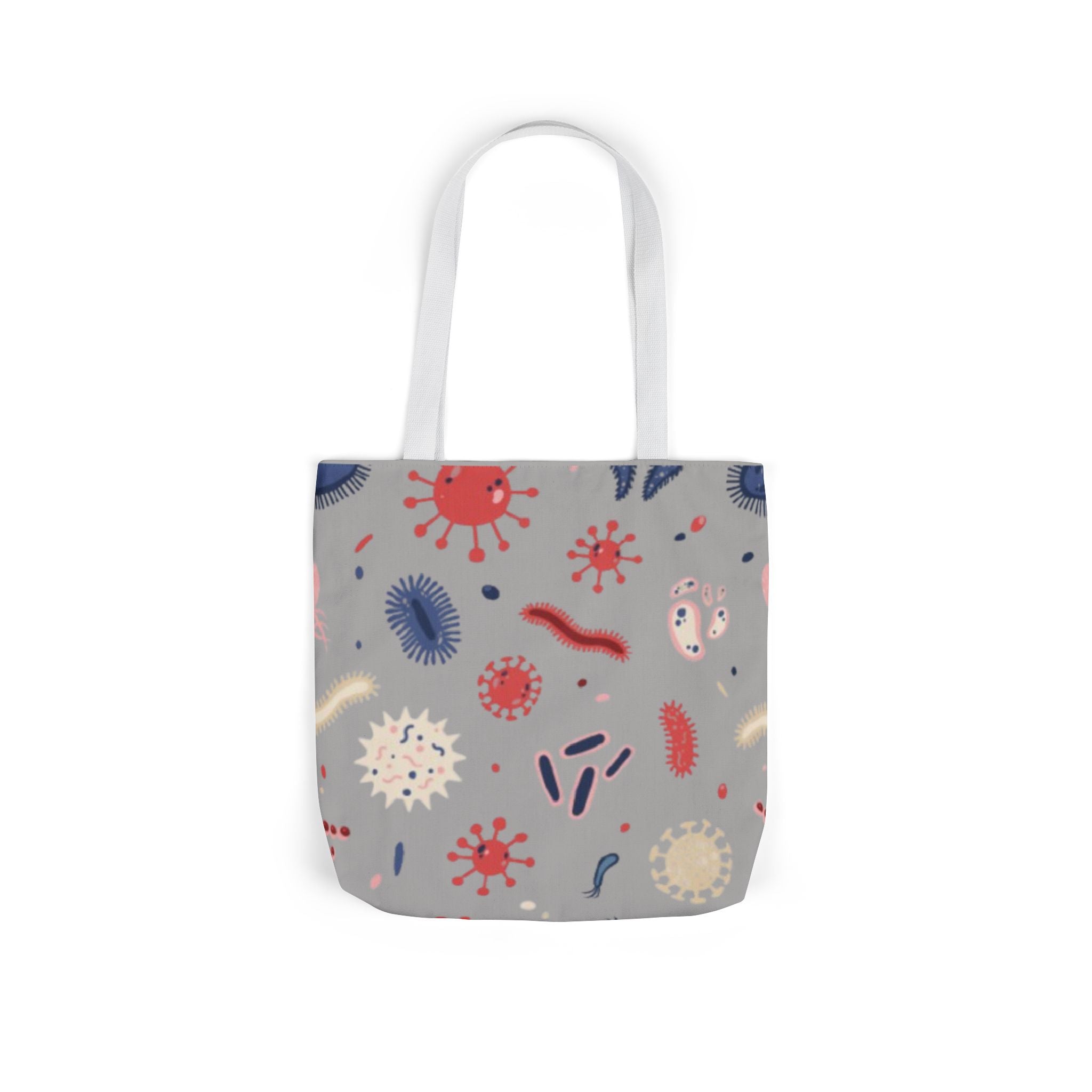 Microbe Pattern Canvas Tote Bag